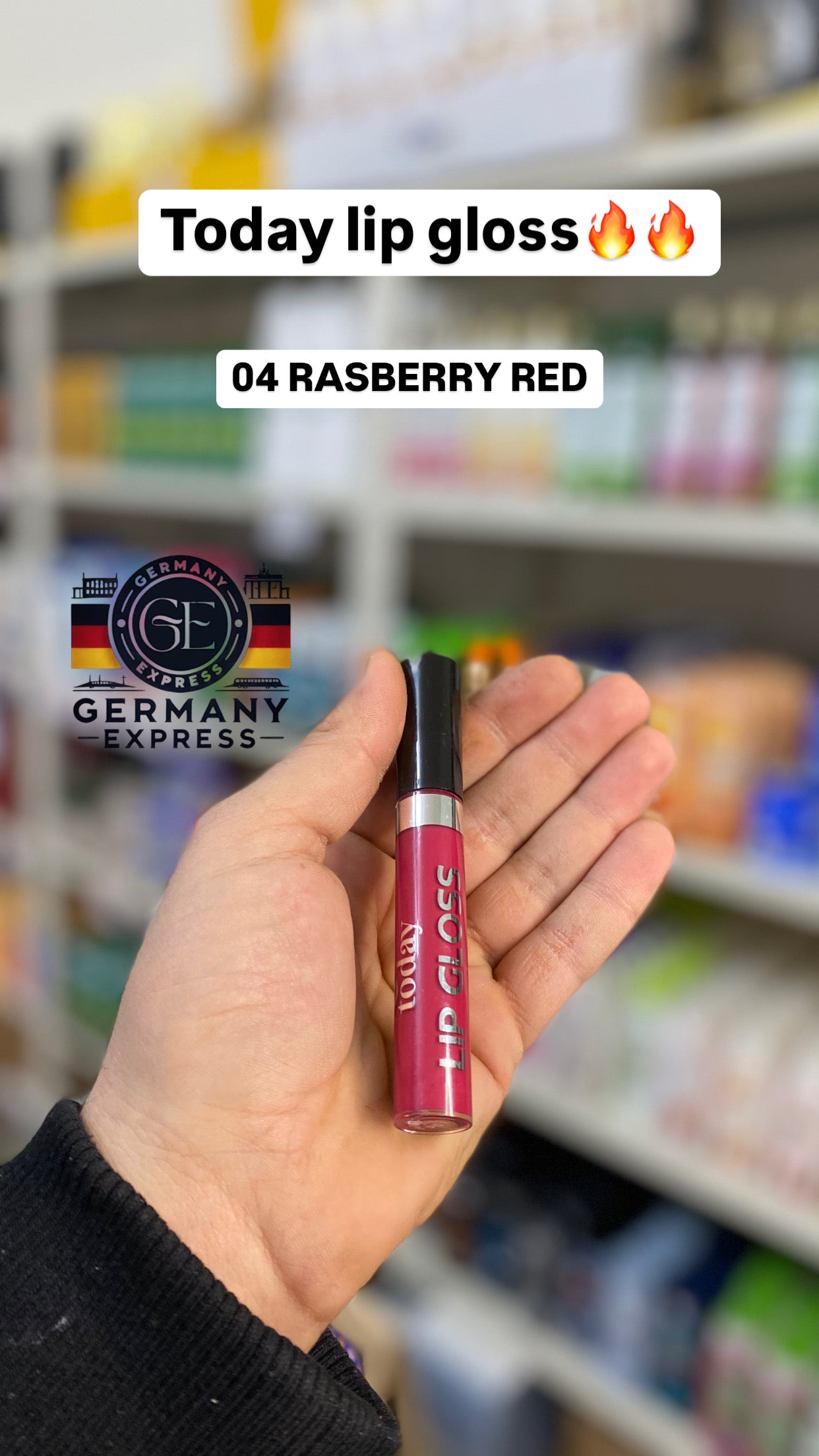 TODAY LIP GLOSS- 04 RASBERRY RED