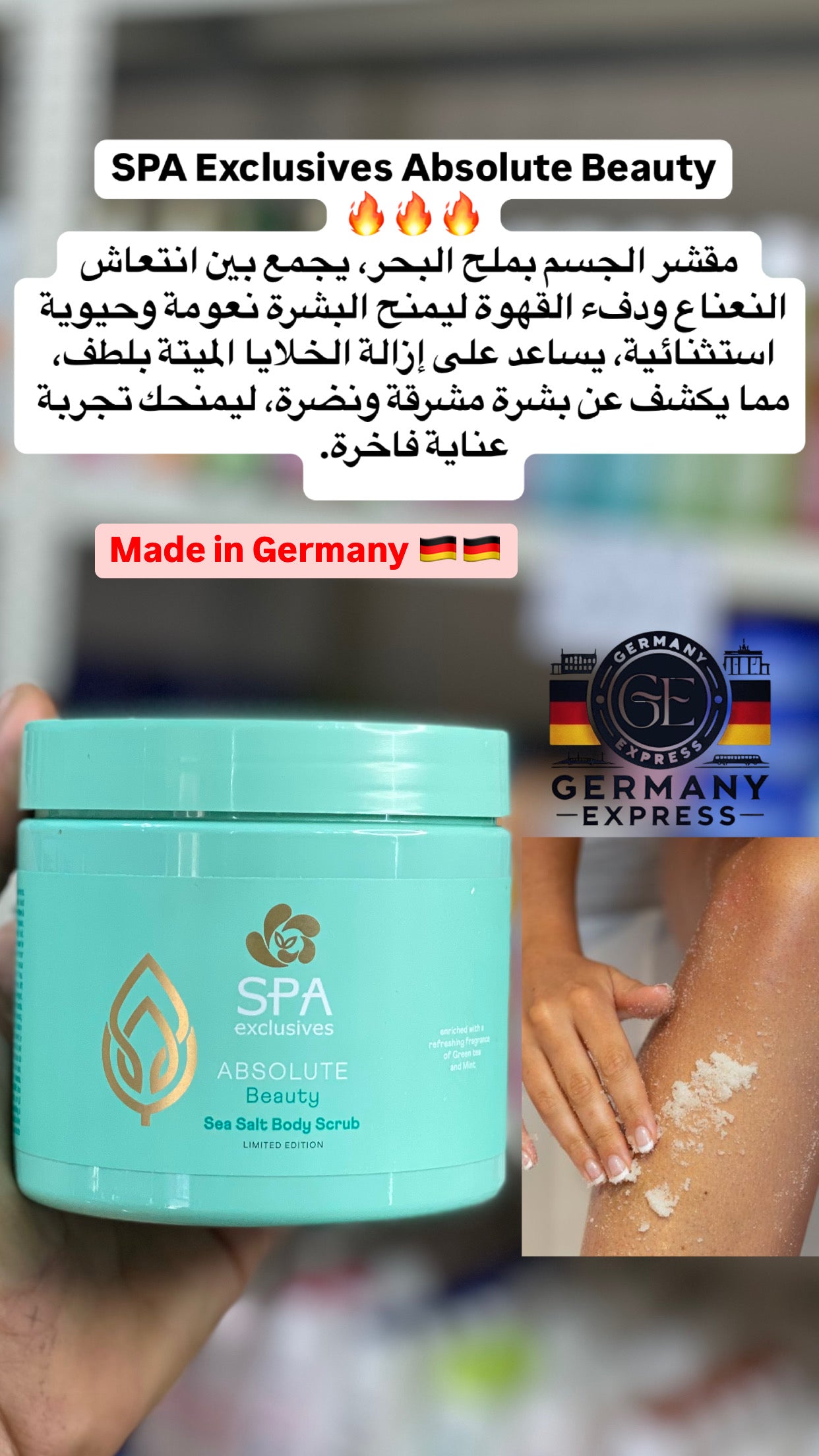 Spa Exclusives Sea salt body scrub Absolute Beauty - 500 g - Groene thee & Mint - Limited Edition - Vegan