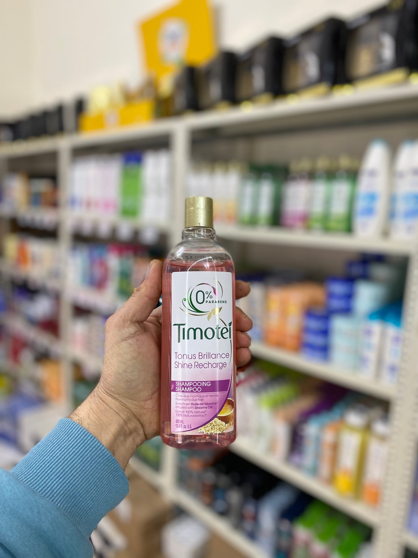 Timotei Tonus Brillance Shine Recharge Shampoo Infused with Sesame Oil for Normal to dull hair. 400ml