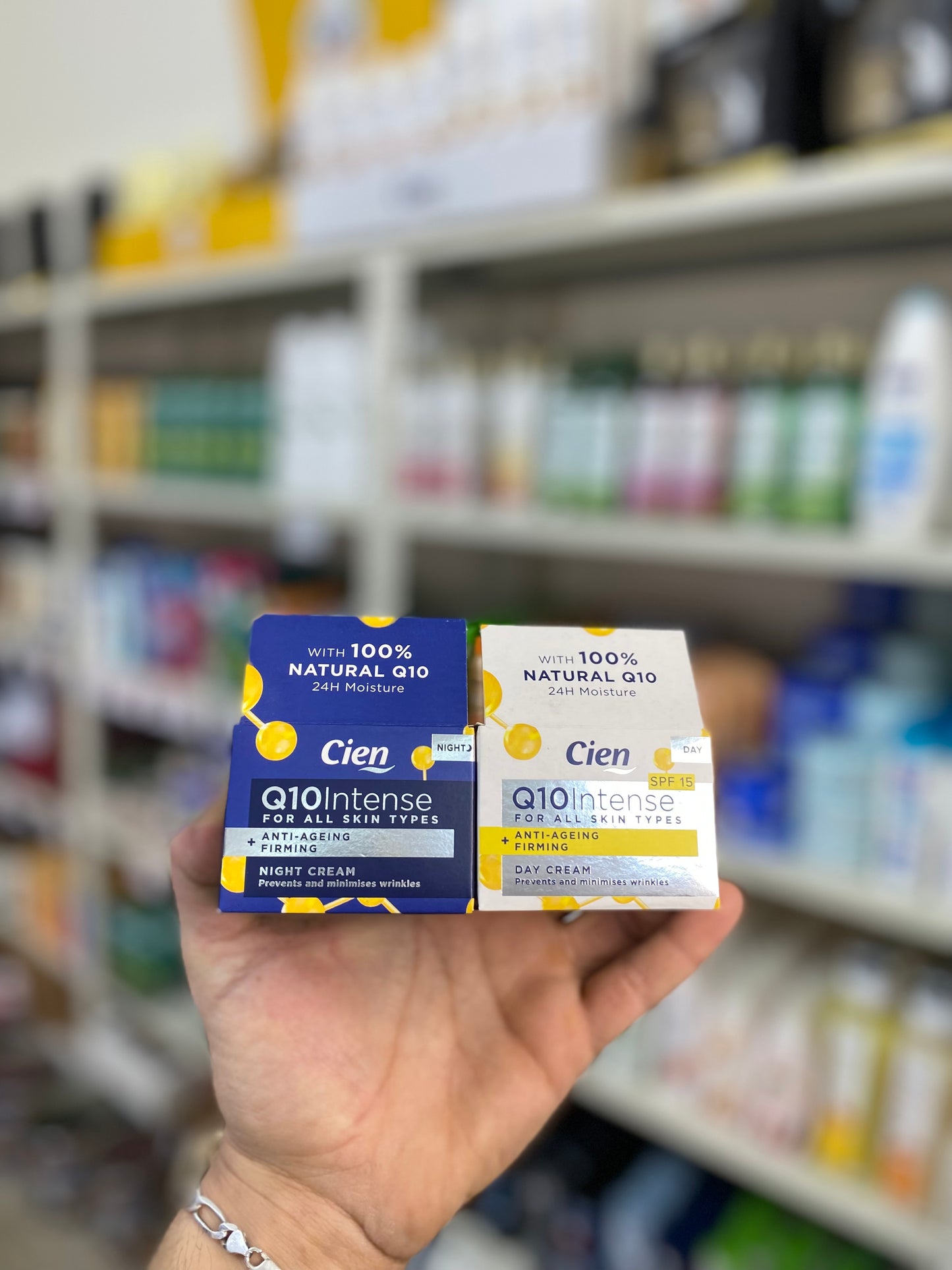 Cien Q10 intence set ANTI-AGEING +FIRMING | DAY + NIGHT CREAM /with Q10, Hyaluronic Acid & Vitamin E 50 ml