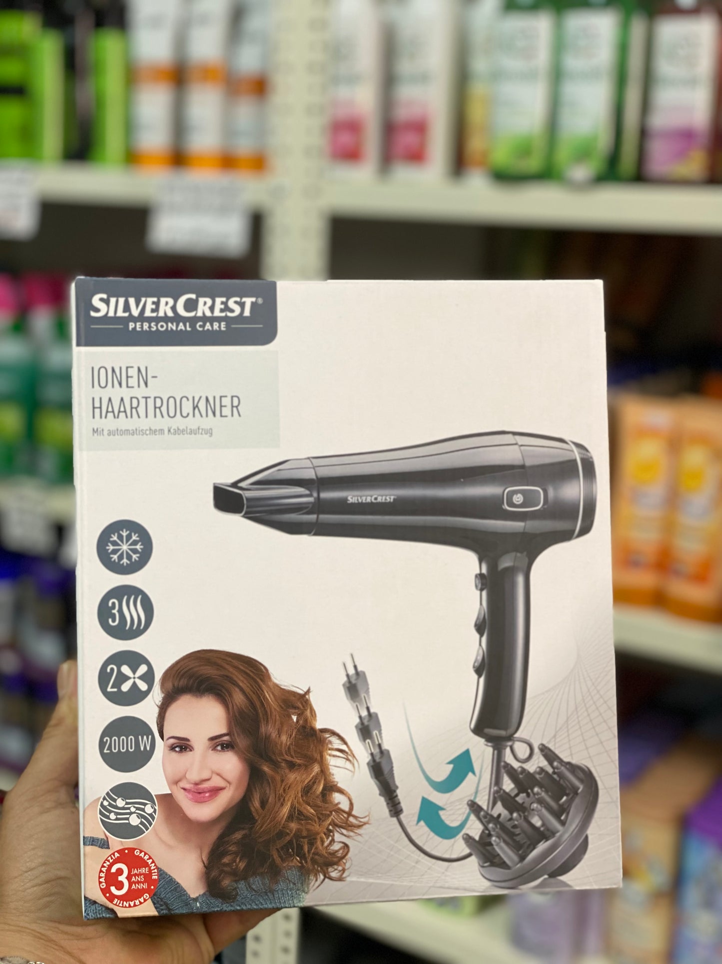 SILVER CREST PERSONAL CARE IONIC HAIR DRYER 2000 W-black
