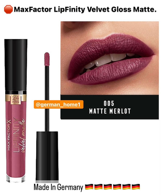 Maxfactor Lipfinity Velvet Glosses Matte.