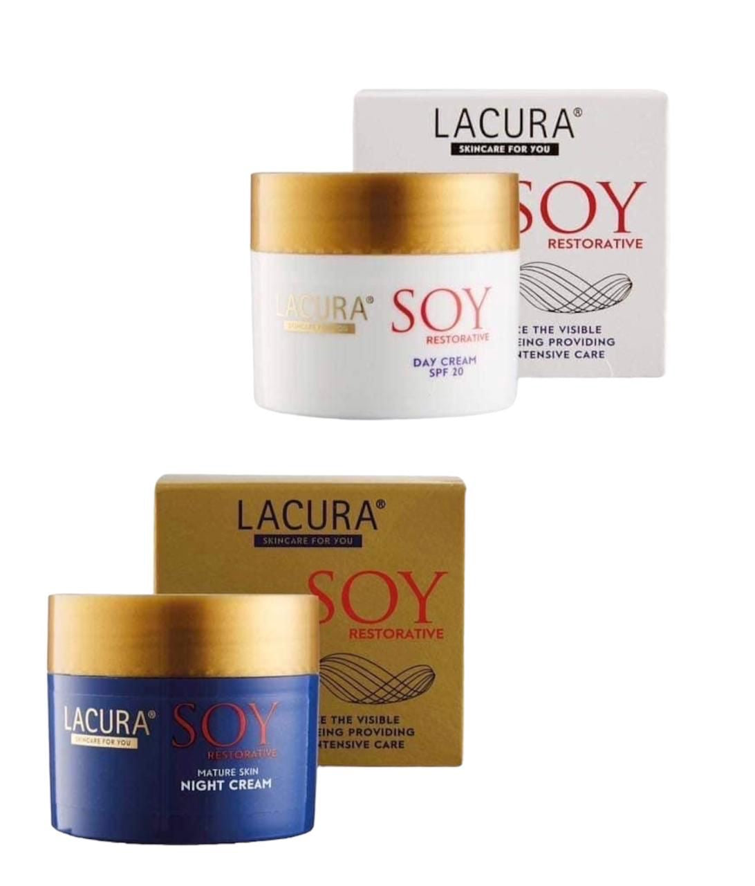 Lacura Soy Restorative Cream Set Day&Night. 50ml