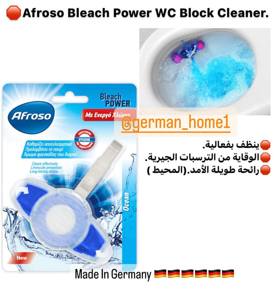 Afroso Bleach Power WC Block Cleaner.