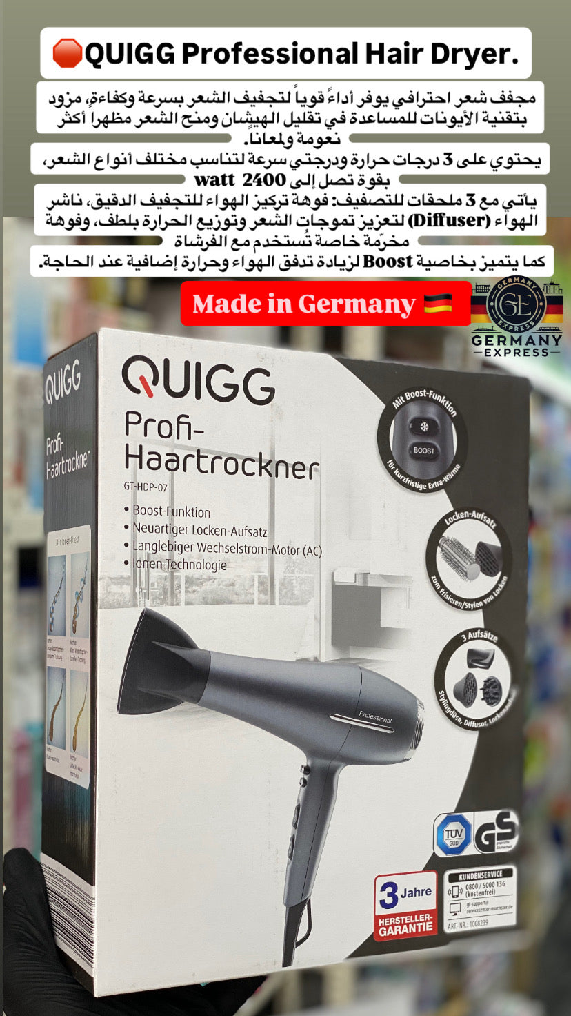 QUIGG Professional Hair Dryer.