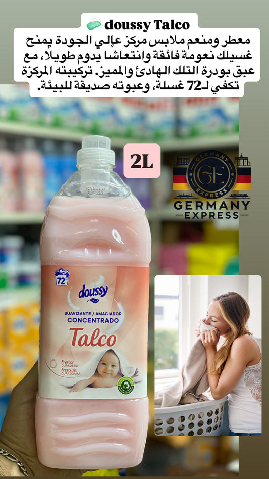 Doussy Fabric Softener Concentrated – Talco (72 Washes) 2L
