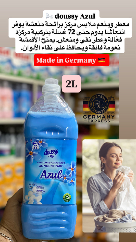 Doussy Fabric Softener Concentrated – AZUL (72 Washes) 2L