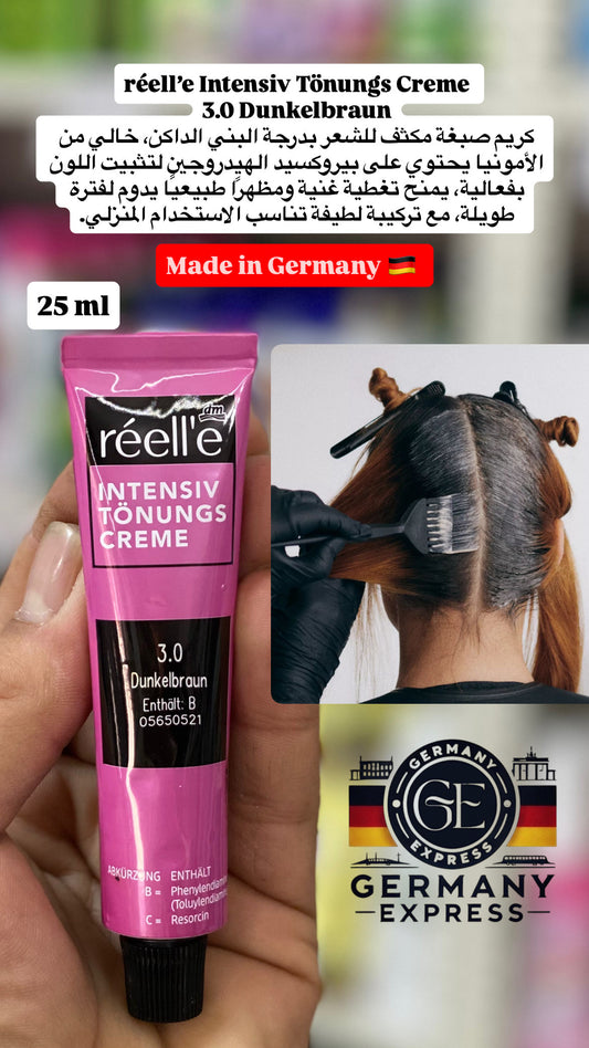 Réell'e Intensiv Toning Creme
3.0 Dark Brown. 25ml