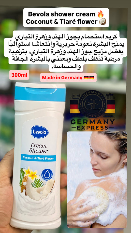 bevola Cream Shower Coconut & Tiaré Flower. 300ml