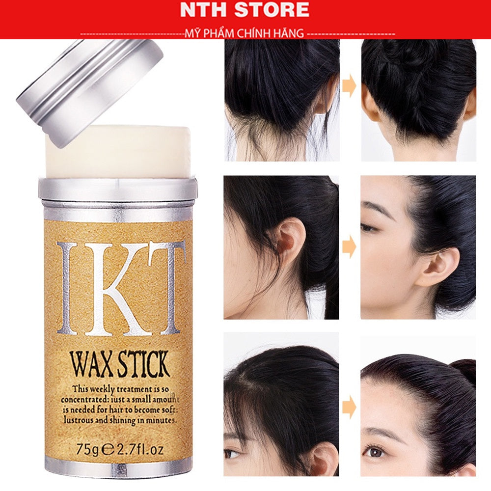 IKT Hair Wax Stick, Wax Stick for Hair, Slick Stick for Hair Non-greasy Styling Hair Pomade Stick, Strong Hold Makes Hair Look Neat and Tidy