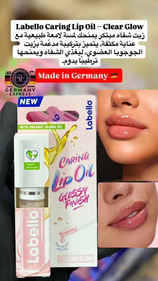 Labello Caring Lip Oil- Clear Glow With Organic Jojoba Oil
