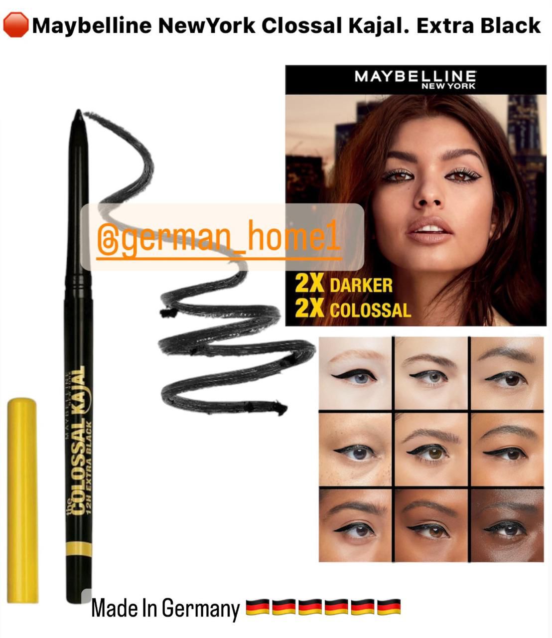 Maybelline NewYork Clossal Kajal. Extra Black