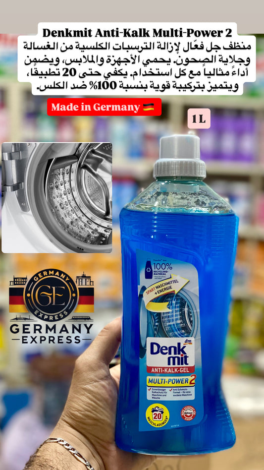 Denk Mit Anti-kalk Gel Multi Power2 Washing Machine Cleaner – Against Odors and Residues 1L.