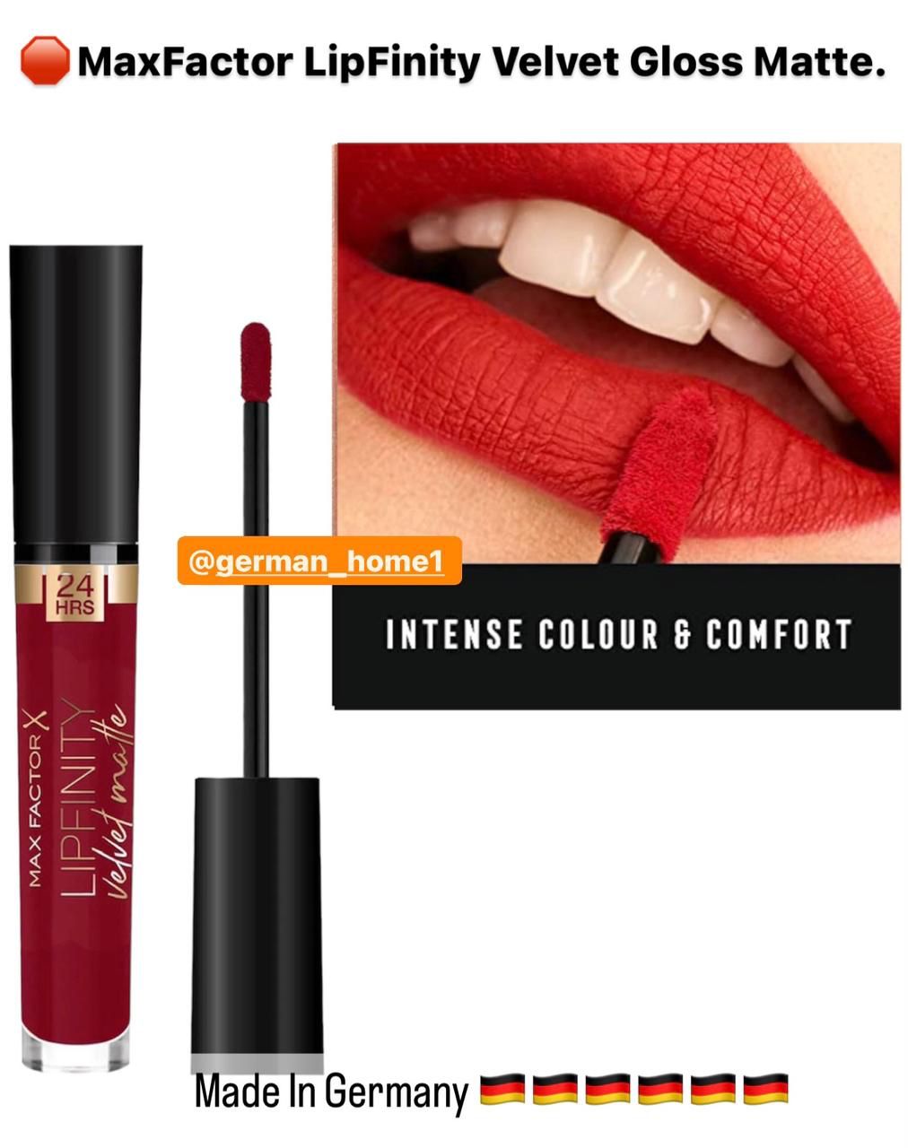 Maxfactor Lipfinity Velvet Glosses Matte.