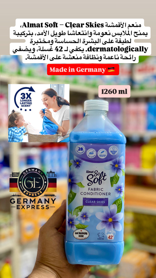 Almat So Soft Fabric Conditioner Clear Skies. 1260ml