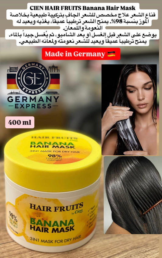 CIEN HAIR FRUITS 3IN1 Banana Hair Mask. 400ml