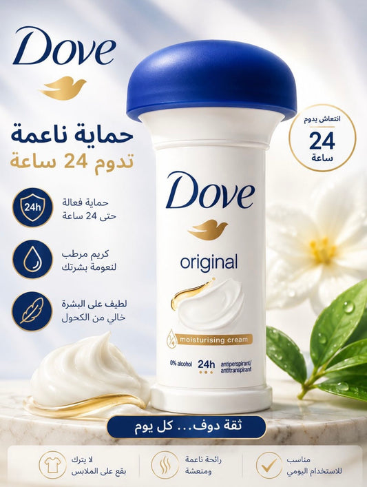 Dove Original Moisturising Cream 0% alcohol / 24h antiperspirant/ antitranspirant. 50ml