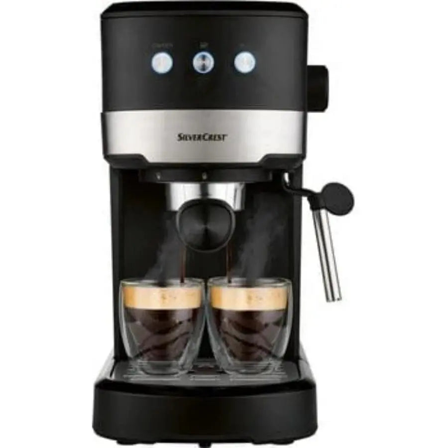 SilverCrest Espresso Coffee Machine, 1100 Wat,15 Bar,1.5 L, stainless steel Filter.