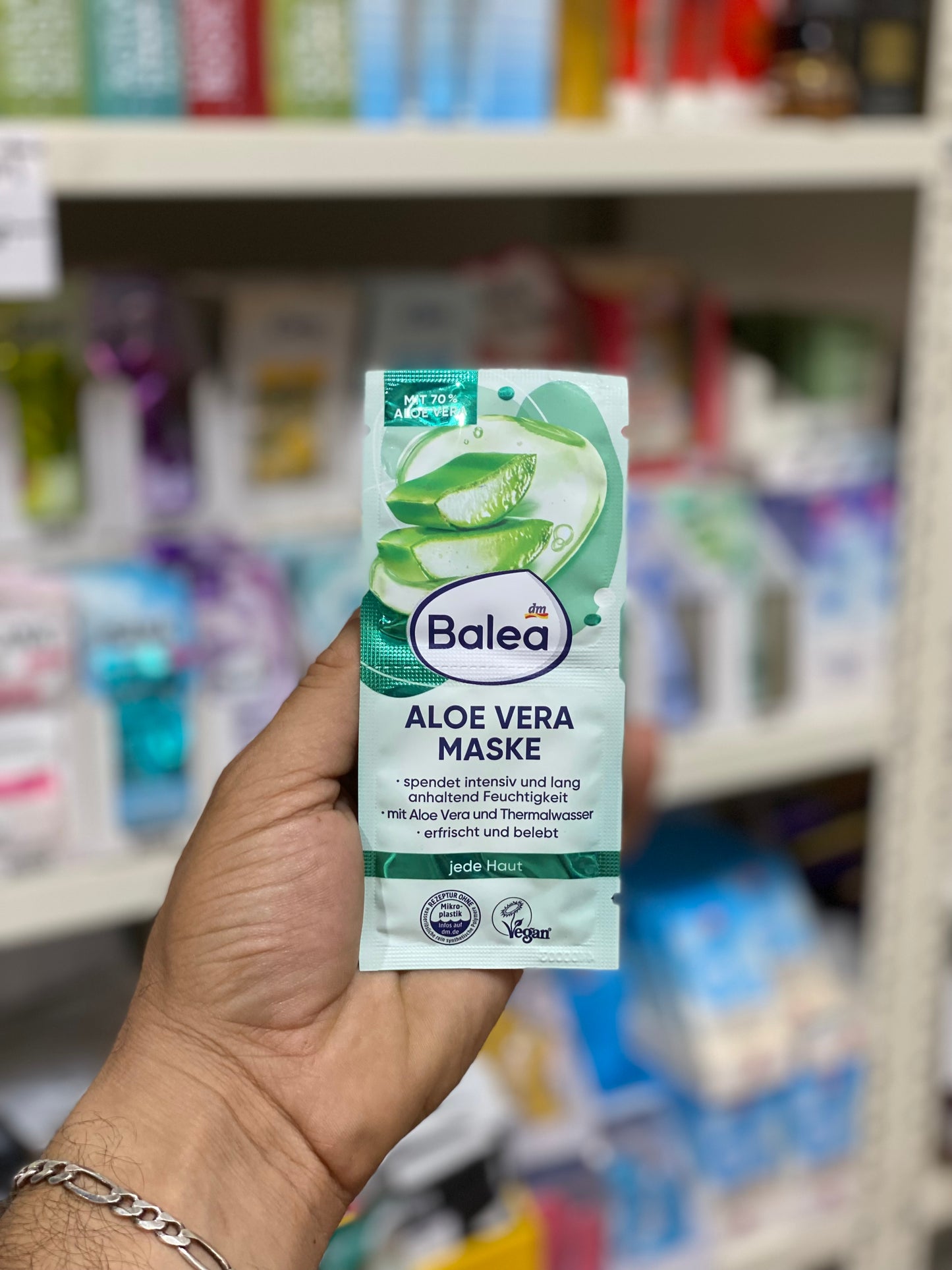 Balea Aloe Vera Face Mask, 2x8ml