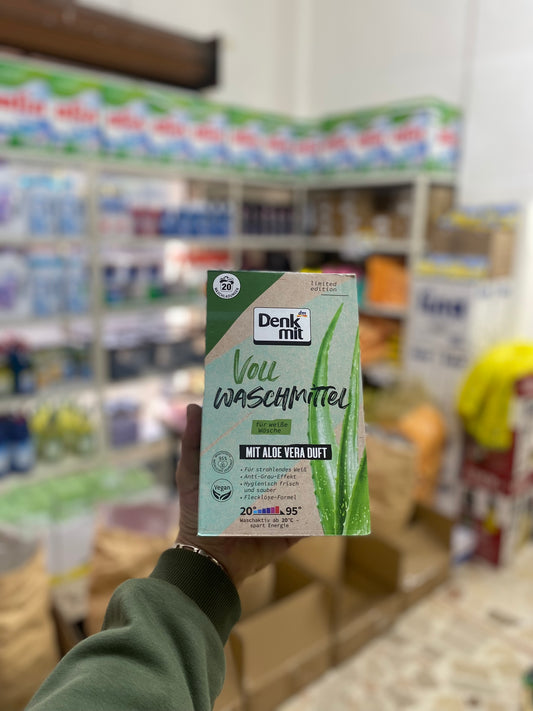 Denkmit Detergent for White Laundry with Aloe Vera Scent – Bright White & Fresh Clean 1.3kg