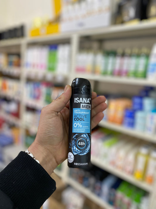 ISANA MEN DEOSPRAY ANTI-TRANSPIRANT ACTIVE COOL 0% ALUMINIUM