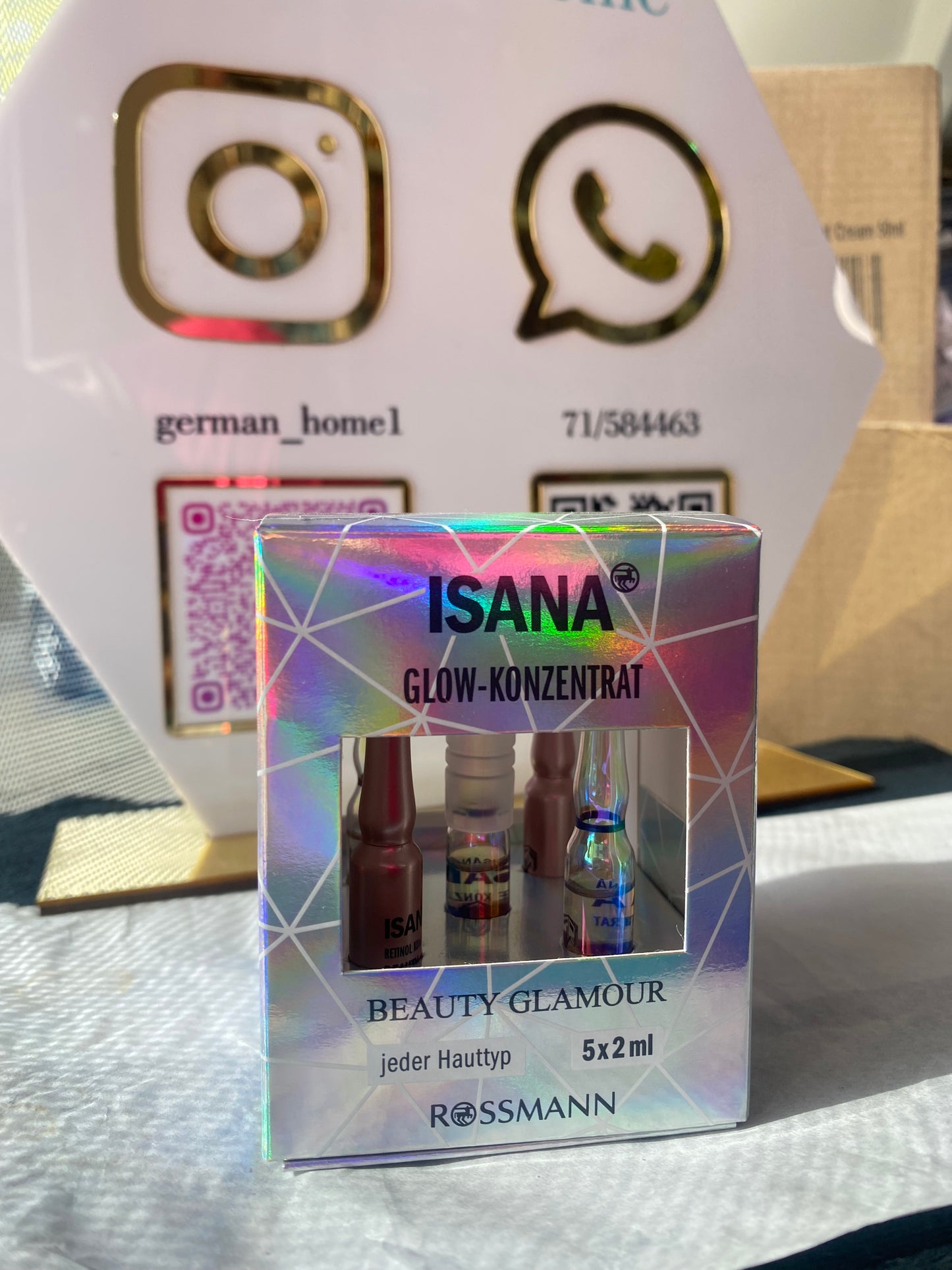 ISANA GLOW-KONZENTRAT BEAUTY GLAMOUR. 5x2 ml