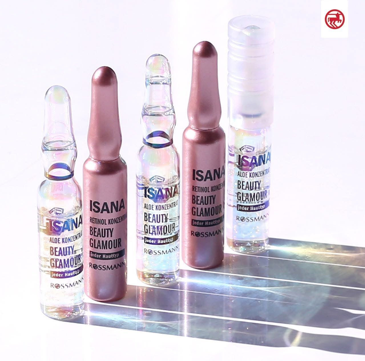 ISANA GLOW-KONZENTRAT BEAUTY GLAMOUR. 5x2 ml