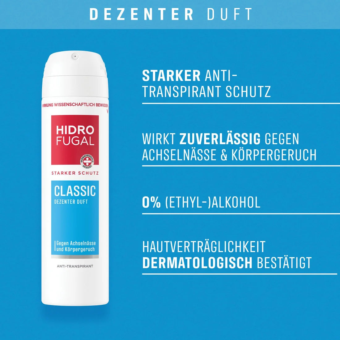 HIDROFUGAL DEO CLASSIC SPRAY ANTI-TRANSPIRANT. 150ml