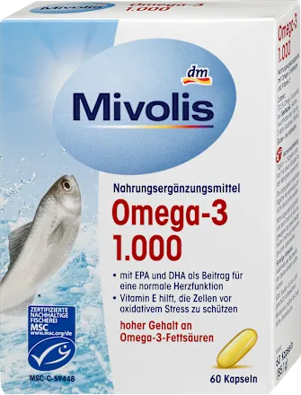 Mivolis Omega-3 1000mg, 60 capsules