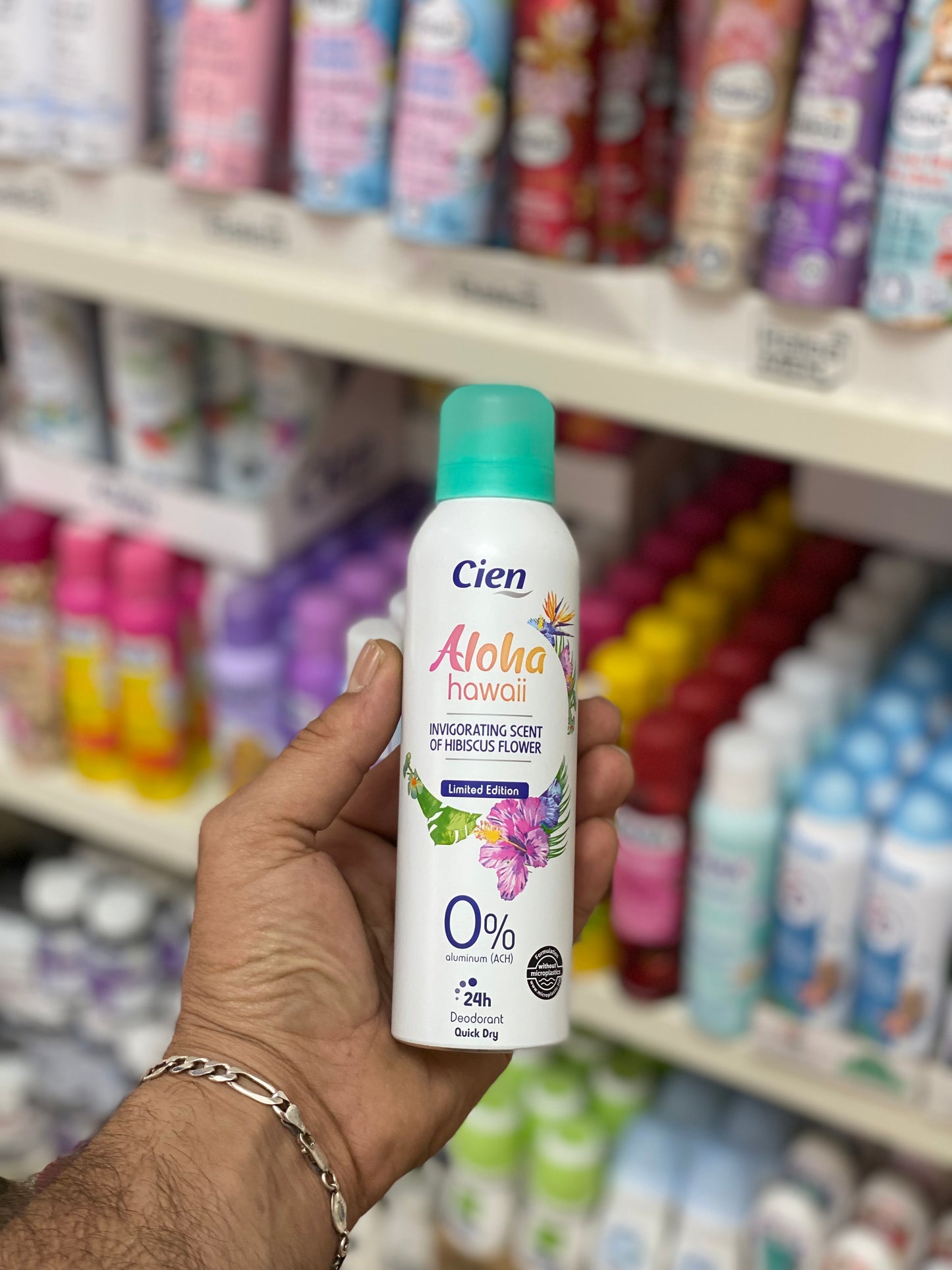 Cien Aloha hawaii INVIGORATING SCENT OF HIBISCUS FLOWER 24h Deodorant Quick Dry 0% aluminum