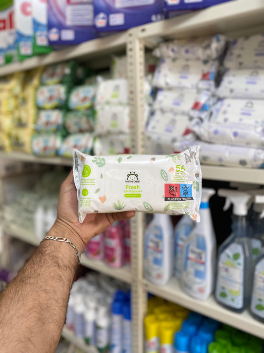 "Mama Bear" Baby wipes fresh. 56 wipes