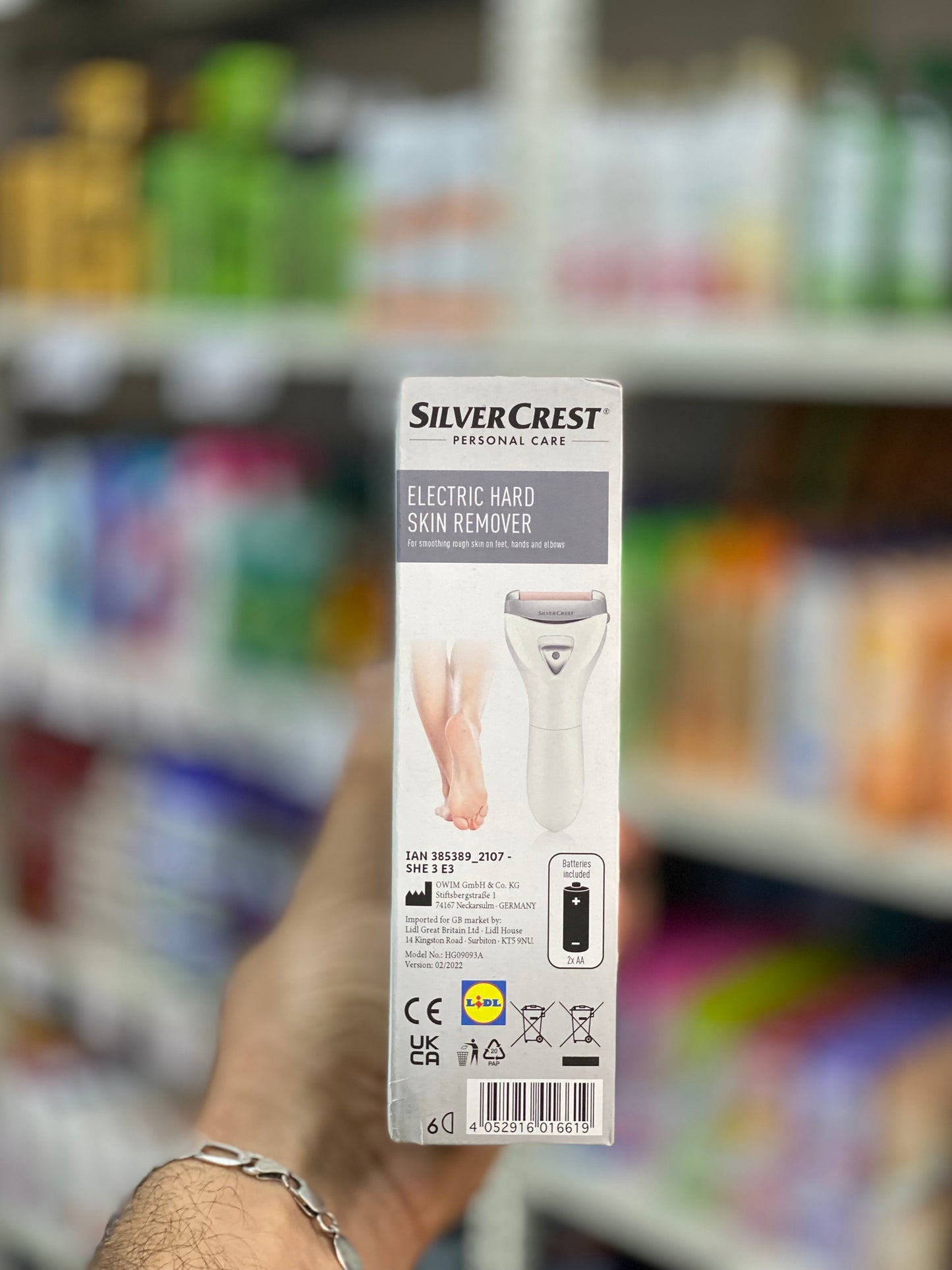 SILVER CREST PERSONAL CARE ELECTRIC HARD SKIN REMOVER For smoothing rough skin on feet, hands and elbows.
