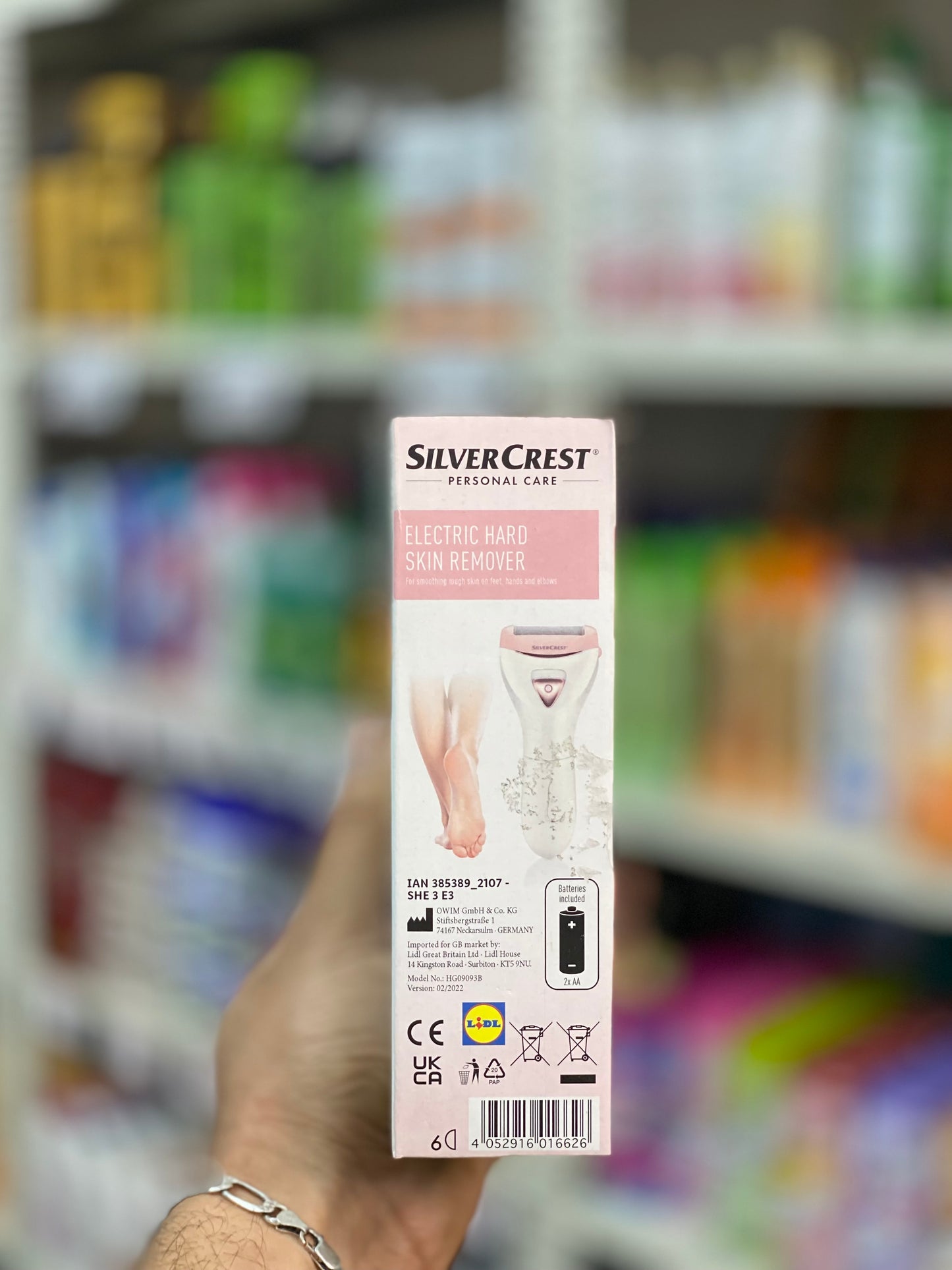 SILVER CREST PERSONAL CARE ELECTRIC HARD SKIN REMOVER For smoothing rough skin on feet, hands and elbows.