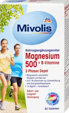 Mivolis Magnesium 500 + B-Vitamins 2-Phase Depot Tablets 30 St, 45 g