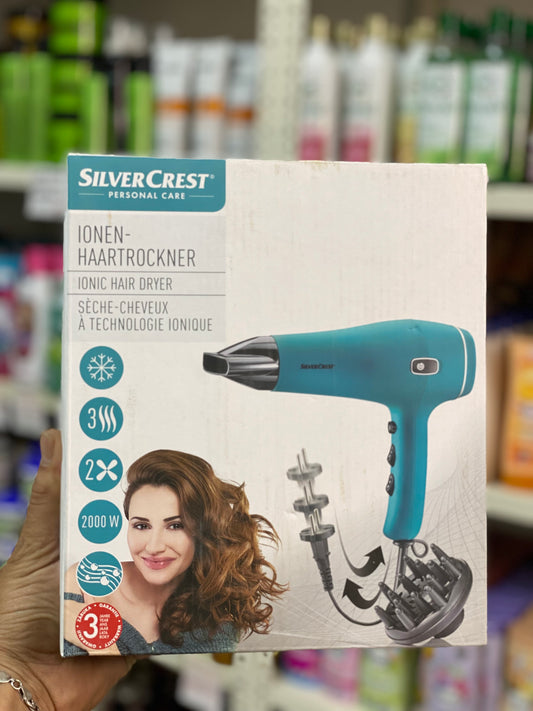 SILVER CREST PERSONAL CARE IONIC HAIR DRYER 2000 W-blue