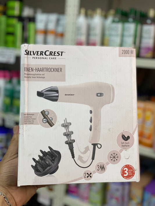 SILVER CREST PERSONAL CARE IONIC HAIR DRYER 2000 W-white
