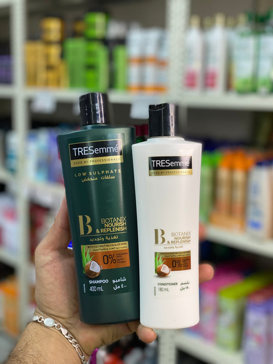 TRESemmé Botanix Nourish & Replenish Shampoo, 400ml + TRESemmé Botanix Nourish & Replenish Conditioner, 180ml