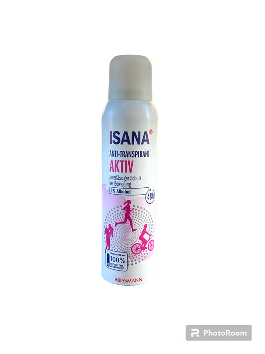 Isana Active Anti-Transparent Deo Spray For Women.